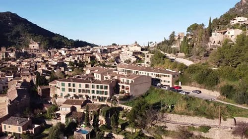 Valldemossa town on the Mediterranean island of Mallorca
