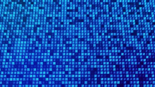 Plano de fundo da grade quadrada digital binária