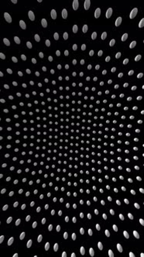 3D Array Black and White Ball Pattern Vertical Video Background Loop