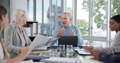 Engaged Colleagues Meeting in Modern Workplace