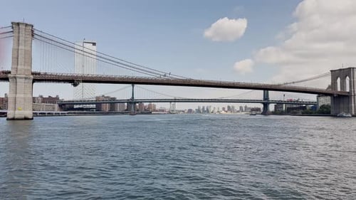 New York City, Manhattan, Urban Traffic, Bridges, Roads, Skyscrapers