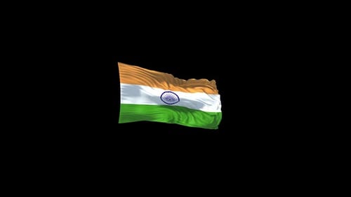 Drapeau de l'Inde avec chaîne Alpha