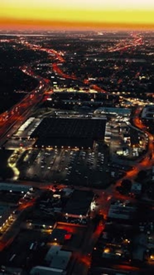 Breathtaking aerial view of Dallas at twilight showcasing urban landscape