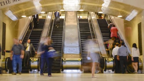 Grand Central Station, New York City, Ny, Usa ã¢â‚¬â€œ 18th September 2015: Timelapse Video In 4k...