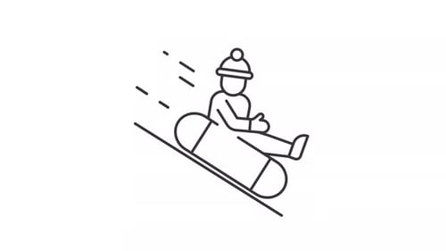 Animation einer Snowtubing-Linie