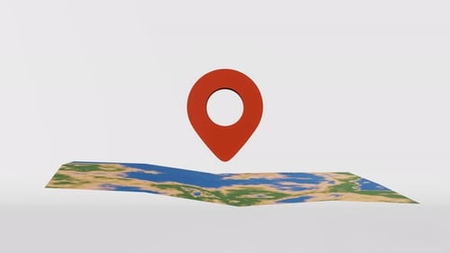 3D Map Unfolding with Dropping Location Pin
