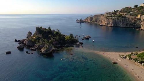 Isola Bella Beach Taormina Sicily Island Italy