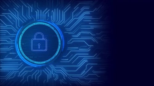 Cybersécurité et protection numérique des ordinateurs Réseau de symboles de cadenas Cybertechnologie et informatique