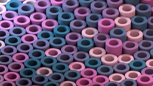 Pastel 3D Shapes Background