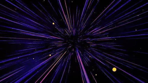 Colorful Lights Lines Fast Motion