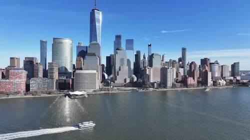 New York Skyline At Manhattan In New York United States.
