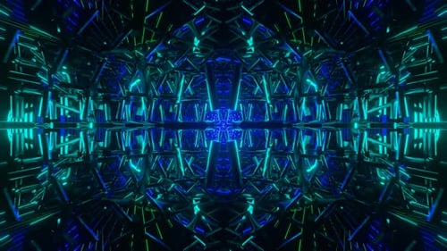 Mesmerizing Visuals of a Pulsating Metallic Disco Pattern in a Seamless VJ Loop