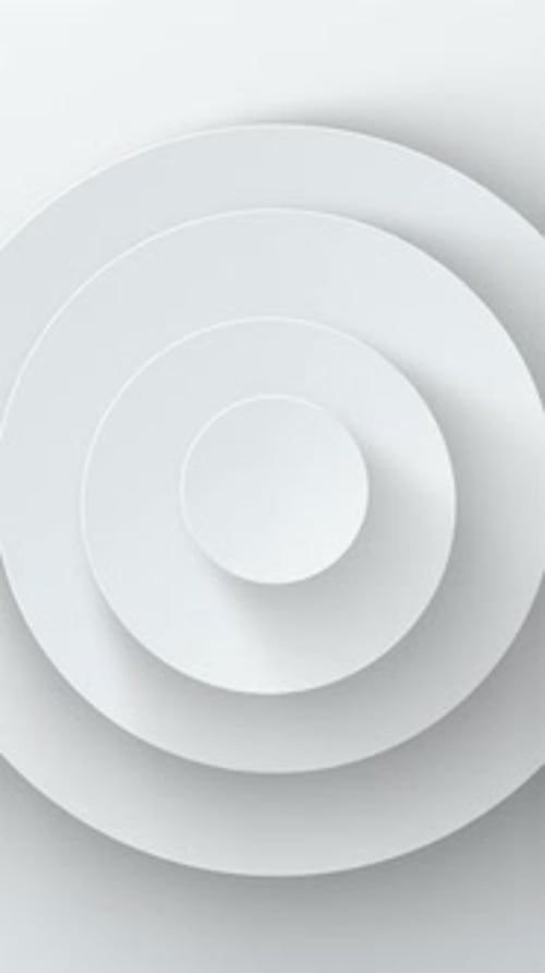 Minimalist White Circles Expanding Loop Animation