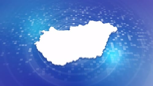 Futuristic Map Outline Reveal with Digital Grid Background