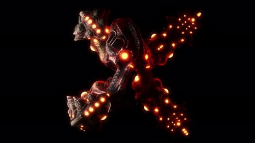 Biomechanical Skull VJ Loop