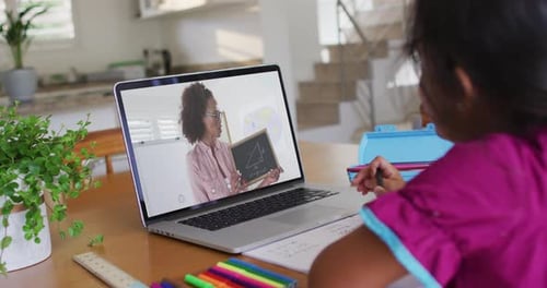 Child Learning with Teacher Via Laptop
