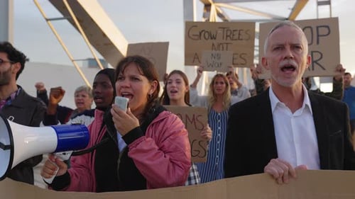 Activists Protesting Against War and Lies