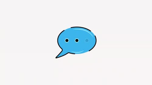 icon chat bubble speech animation video