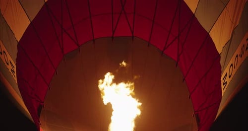 View inside a hot air balloon, Turkey
