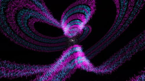 Pink And Cyan Abstract Background Vj Loop In 4K