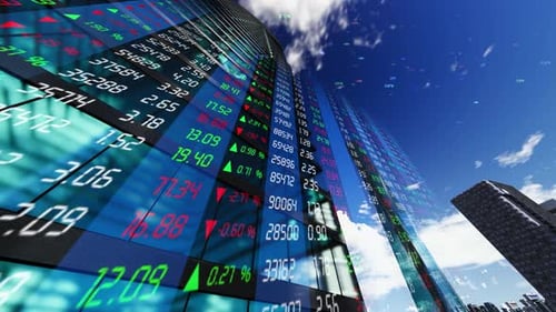 Financial Center And Stock Market Background