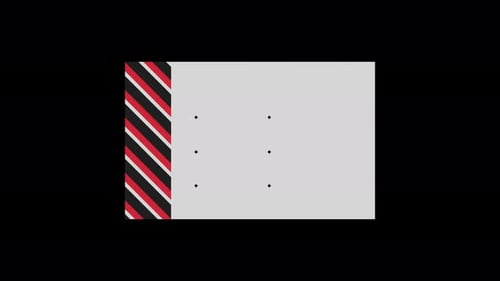 Geneva Collection: Opening of a gray big board with diagonal sections on left side with a right swip