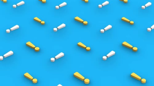 Exclamation Mark Isometric looping background pattern