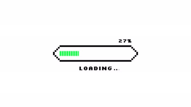 Retro Pixel Art Loading Progress Bar Animation, Elements Motion ...