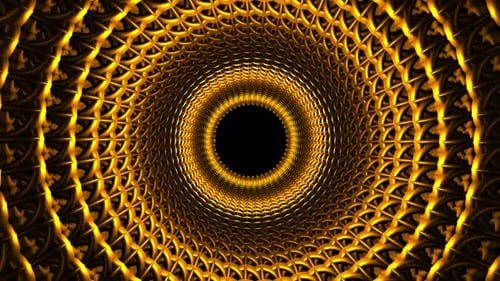 Circular Gold Tunnel