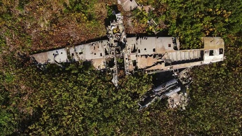 Aerial View of the Remains of the Abandoned Baikovo or Imaizaki Airfield