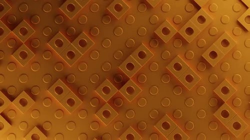 Abstract golden cubes and circles dynamically shifting background