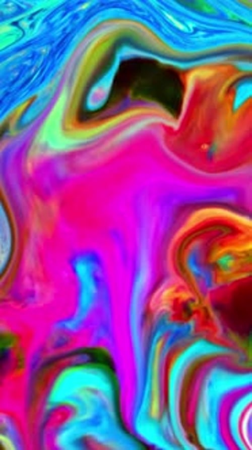Swirling Abstract Colors in Dynamic Fluid Motion