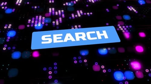 Search Waving Typography With Digital Background