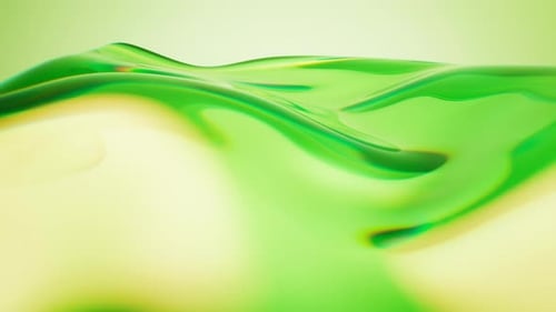 Abstract Green Fluid Waves Background Animation