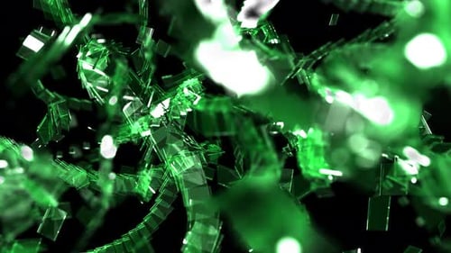Green Crystal Abstract Background 4K