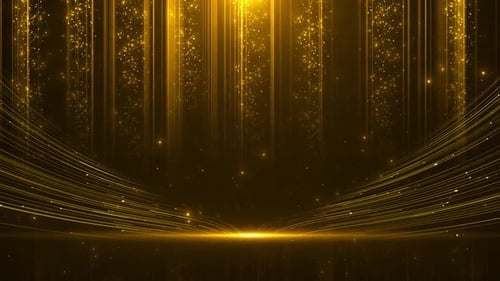 Elegant Golden Light Rays and Particles Luxury Background