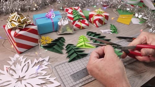Crafting a Handmade Christmas Paper Tree Decoration