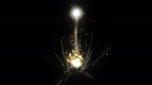 Magic Golden Particles Light Burst