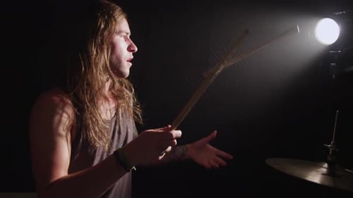 Heavy Metal Rock Band Drummer,