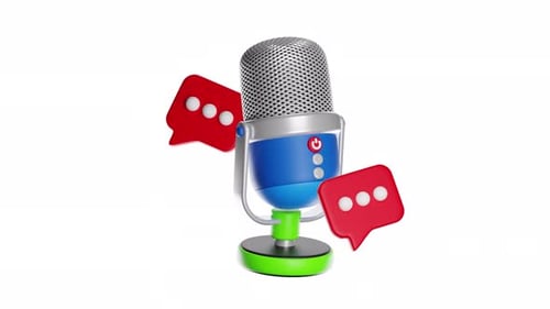 3d Icon Animation Podcast Talk