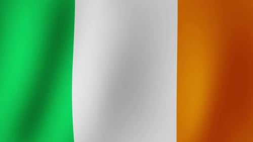 Flag Of Ireland Wave Background Loop Animation