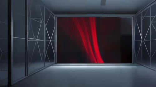 Modern TV Studio Display: Innovative Virtual Set for Dynamic Multimedia Broadcast