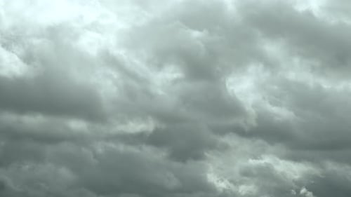 Background of Real Gray Moody Cumulus Clouds