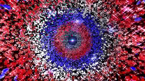 USA Theme Circle Particles