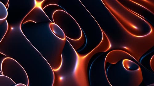 Plastic Orange Reflect Lava Vj Loop Background Animation
