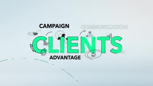 Infographic Clients Typography Background