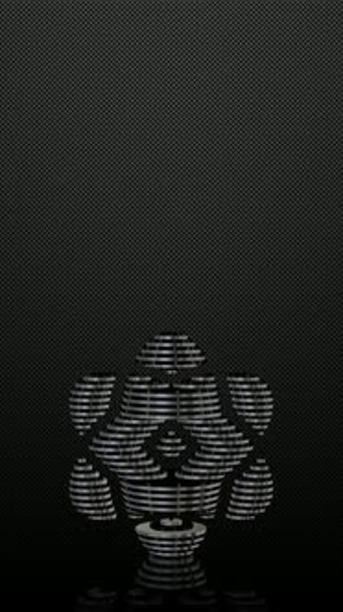 Vertical Background, Black and Silver Figure, Unique Design, Exclusive, Mirror, Shape, 3D Render