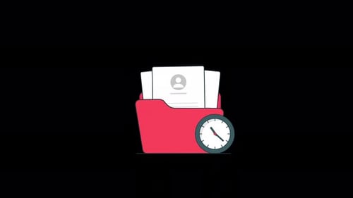 Animated Data Retention Concept Video - Transparent