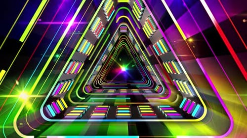 Neon Triangle Tunnel