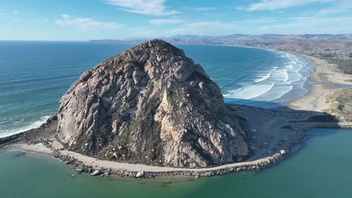 Rock Mountain at Morro Bay in California United States.
